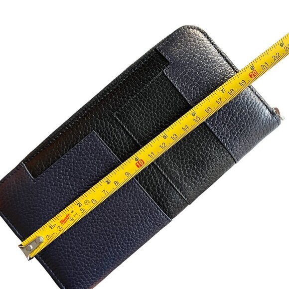 Tod's Italy Blue Zip Continental Wallet with Black T-panel, XAMTTTA0400FFX178L - Picture 5 of 10